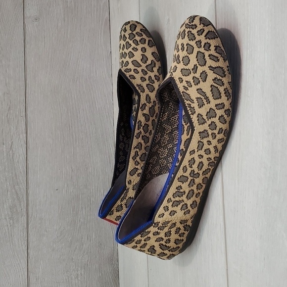 Rothy's Womens The Flat Cheetah Leopard Animal Print Loafer Flats shoes 8.5 - Picture 3 of 16